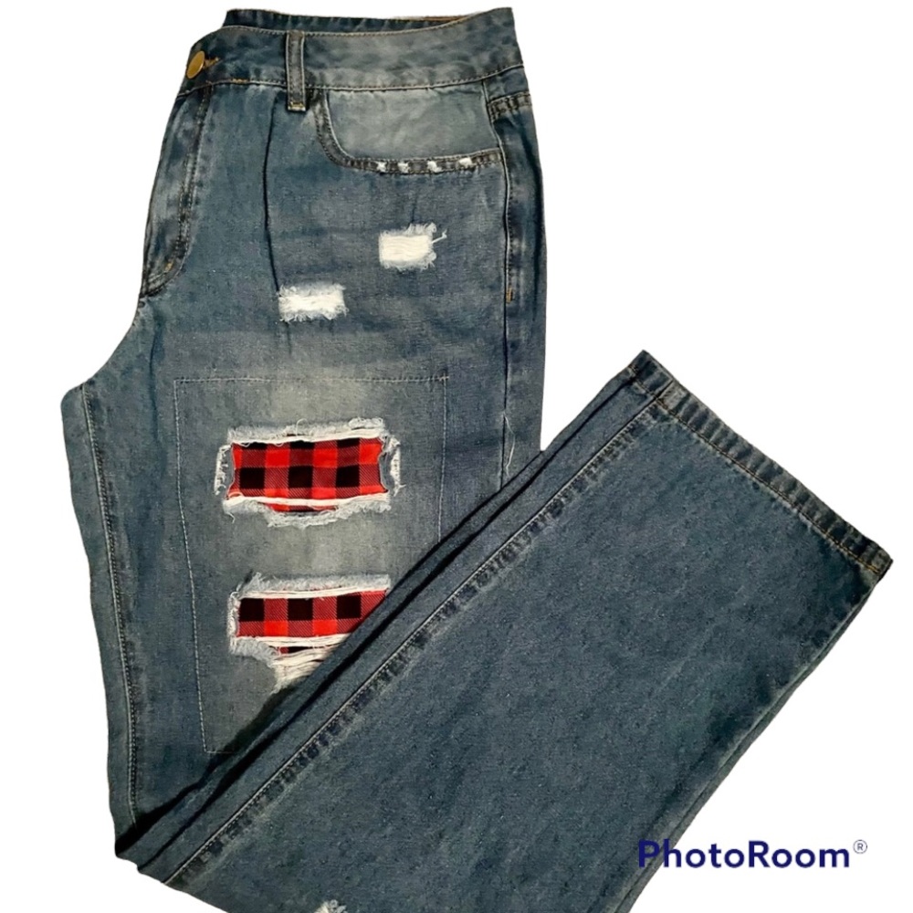 Buffalo plaid jeans - Picture 5 of 8